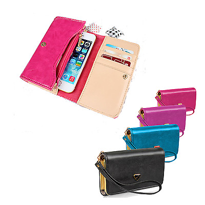 #ad Leather Strap Cash Clutch Wallet Phone Case Cover For iPhone amp; Samsung Galaxy $8.05