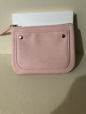 Chloe Light Pink Flat Pouch Clutch Bag Promotional Gift New In Box NIB $30.00