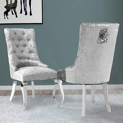 #ad 1pcs Velvet Dining Chairs Luxury Tufted Back Rhomboid Pattern Armless Chairs US $179.94