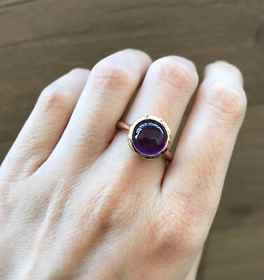 #ad Amethyst Copper 925 Sterling Silver black Friday Jewelry Ring All Size DK 497 $14.99