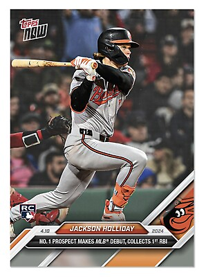 #ad 🔥 FIRST TOPPS RC Jackson Holliday 2024 MLB Topps Now #61 Rookie Card $11.99