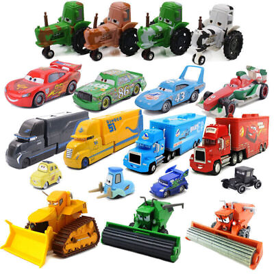 #ad Lightning McQueen Mack Hauler Truck amp; Car Disney Pixar Cars Set Model Toys Gift $12.86