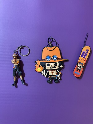 #ad Portgas D Ace One Piece Anime Keychain Lot Panson Works $24.00