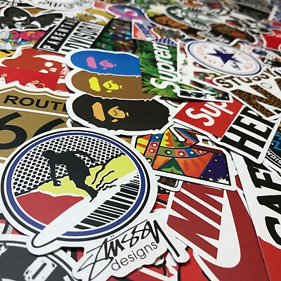 #ad 300 Random Skateboard Stickers Vinyl Laptop Luggage Decals Dope Sticker Lot Mix $18.99