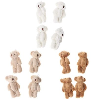 #ad 12Pcs 6CM Plush Small Joint Teddy Bear Bulk Stuffed Animal Toys Wedding Gift ... $23.75