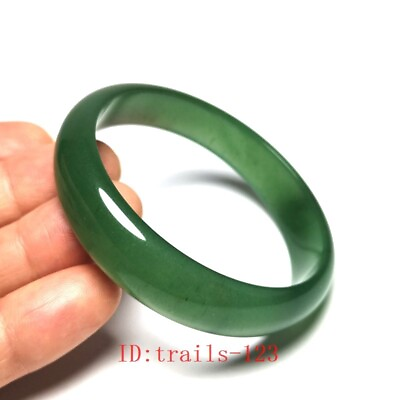 #ad 63 mm China Jade Hand Carving Bracelets Attractive Decoration Gift Collection $15.99