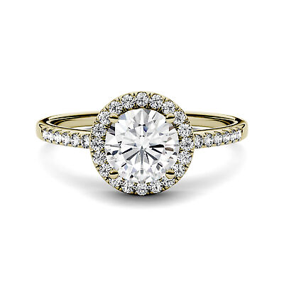 #ad Moissanite by Charles amp; Colvard 6.5mm Round Engagement Ring 1.30cttw DEW $636.30