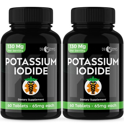 #ad 2PK Potassium Iodide Pills Tablets☆130 mg Supplement☆Survival Kit Fallout $17.98