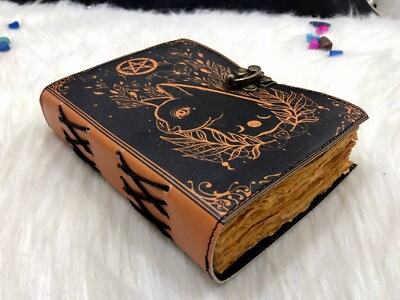 #ad celtic cat leather journal handmade journal gifts for men and women $39.04