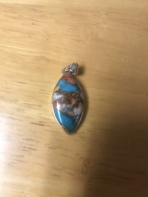 #ad Oyster Turquoise Pendant Turquoise Pendant 925 Silver Sterling Pendant $29.95