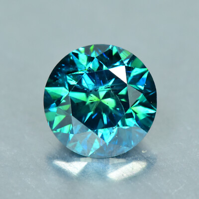 #ad 0.50Ct Brilliant Round Cut Vivid Blue Diamond Fancy Loose Diamond $432.99