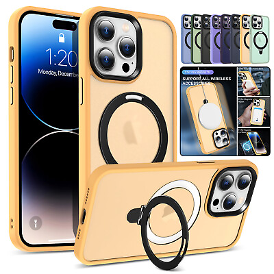 #ad For iPhone 15 14 Pro Max Plus 13 12 Pro Mag Safe Case Magnetic Ring Holder Stand $11.40
