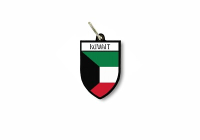 #ad keychain key chain ring flag national souvenir shield kuwait C $6.44
