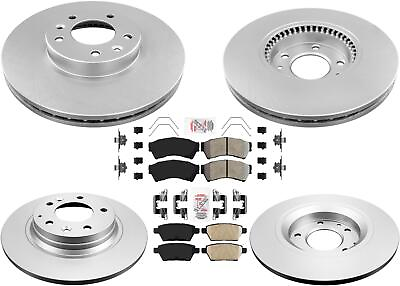 #ad Front amp; Rear GEO Coated Disc Brake Rotors amp; Pads Set For Ford Fusion 2006 2012 $301.00