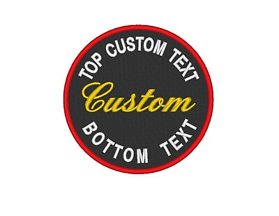 #ad Custom Embroidery 2.5quot; Round Patch Biker Embroidered Sew on Patches $7.50