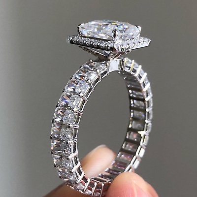 #ad 1.75 Carat Lab Created Radiant cut Diamond Ring Engagement Ring Jewelry $2240.00