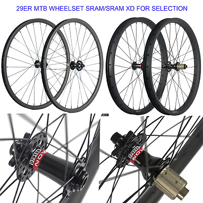 #ad 29ER MTB Full Carbon Wheelset 27 30 35mm Width Mountain Bike Wheels Sram Sram XD $441.00