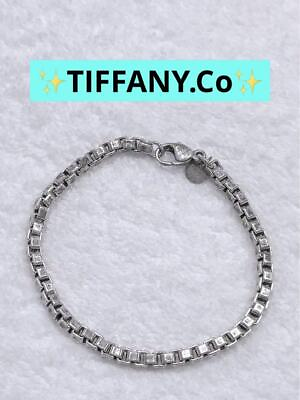 #ad Tiffany amp; Co. Venetian Link bracelet Sterling Silver 925 Approx 7.48 inch #3 $123.69