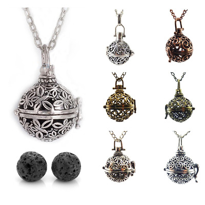 #ad #ad Antiqued Aromatherapy Essential Oil Diffuser Necklace Locket Pendant with Beads $3.41