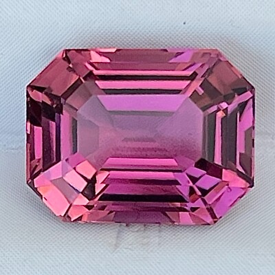 #ad Natural Pink Tourmaline 3.40 Cts Emerald Cut Jewelry Gift Loose Gemstone $680.00