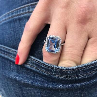 #ad Fashion 925 Silver Plated Ring Sprkly Zircon CZ Wedding Jewelry Sz 6 10 C $3.60