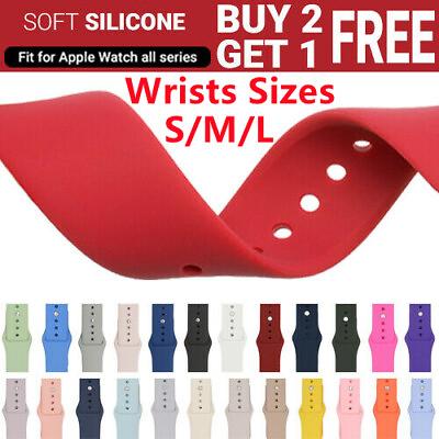 for Apple Watch Band Silicone Strap 1 2 3 4 5 6 7 8 SE Sport 38 40 41 42 44 45mm $3.75