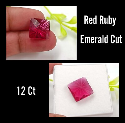 #ad Top Quality 12 Ct Red Ruby Emerald Cut Burma EGL Certified Loose Gemstone OMN $180.59