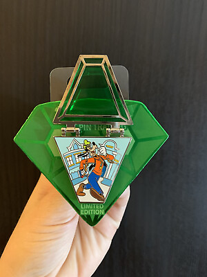 #ad Disney 20th Anniversary Goofy Emerald Green Hinged Pin LE 4000 $24.00