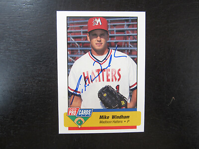 #ad 1994 Fleer ProCards # 132 Mike Windham Autograph Signed Card B Madison Hatters $7.99