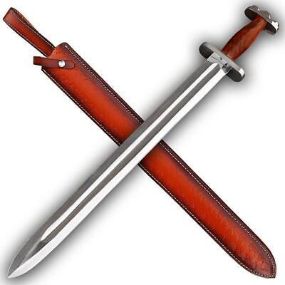 #ad Full Tang Viking Sword w High Carbon Tempered Hand Forged Carbon Steel $119.99