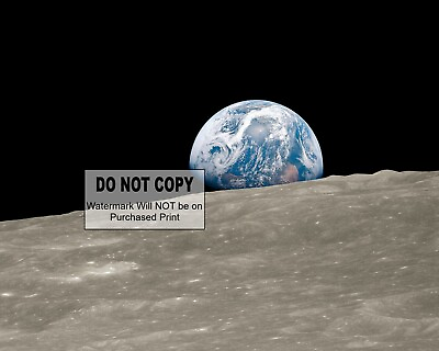 #ad #ad 1ST quot;EARTHRISEquot; PHOTOGRAPH TAKEN BY HUMAN ON APOLLO 8 8X10 NASA PHOTO #2002 $7.50