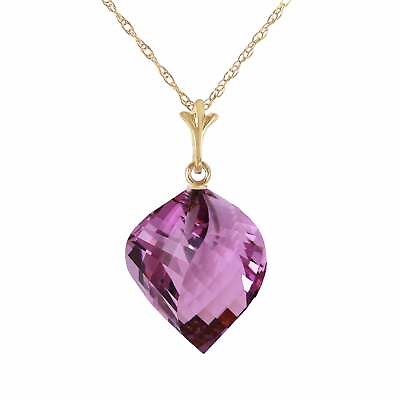 #ad #ad 10.75 Carat 14K Solid Yellow Gold Necklace Twisted Briolette Amethyst 14quot; 24quot; $317.01