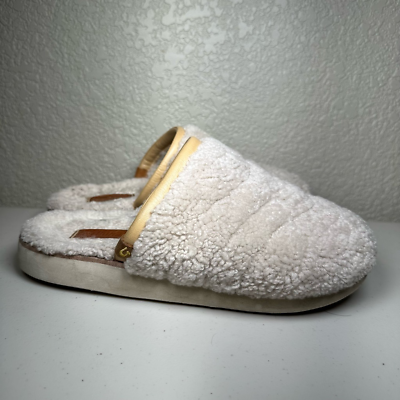#ad Olukai Womens Pupu Mua Comfort Shoes Beige Fluffy Soft Slip On Slipper 39 US 9 $49.95
