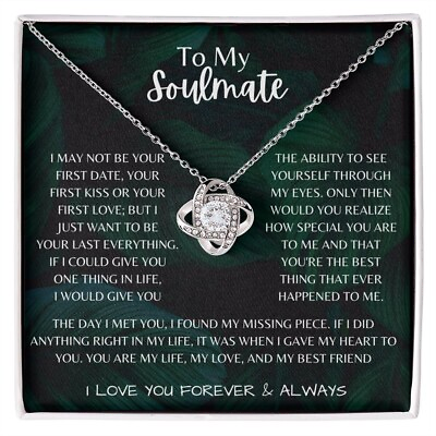 To My Soulmate Necklace Valentine Gift For Her Gift For Soulmate Gift For Her $39.95