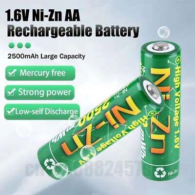#ad High Quality 1.6v AA NiZn Rechargeable battery 2500mwh For Toys Remote control $58.57