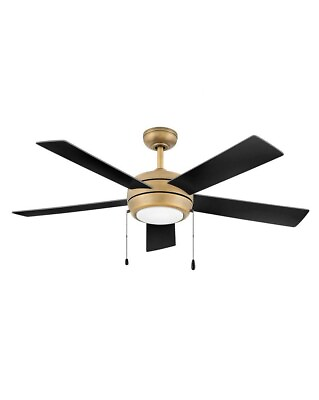 #ad 52 Inch 5 Blade Ceiling Fan with Light Kit Heritage Brass Finish Ceiling Fans $238.95