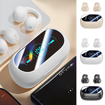 #ad Wireless Bluetooth Earphones Upgrate Ear Clip Style No Sensation Wearing High $11.76