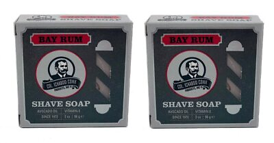 #ad Worlds Famous Shaving Soap Bay Rum Net Weight 4.50 Oz Two Pack $18.51