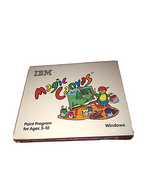 #ad SEALED IBM Magic Canvas Paint Program Windows 3.1 Software Rare Vintage 2 Disks $199.99