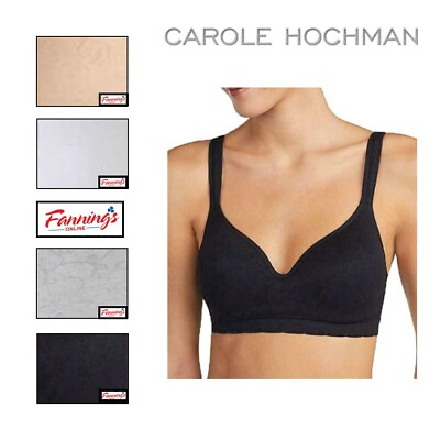 #ad CAROLE HOCHMAN Seamless Comfort Bra WIRE FREE MOLDED CUPS 2 Pack D23 $14.20