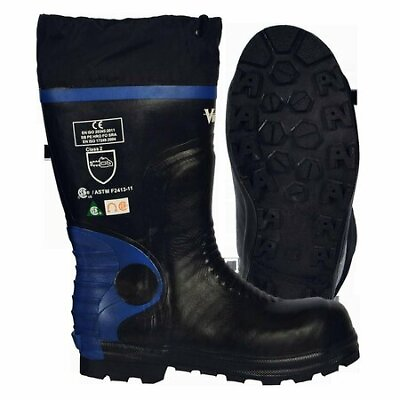 #ad Viking Vw88 12 Size 12 Unisex Steel Work Boots Black Blue $215.99