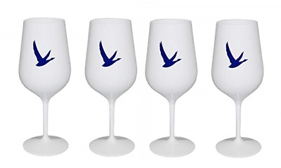 LOT OF 4 GREY GOOSE CUP WHITE CHAMPAGNE WINE SET PLASTIC $15.99