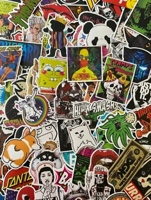 #ad Stickers 50 pcs Random Sticker Pack Decals Vinyl For Laptop Skateboard Luggage $5.99
