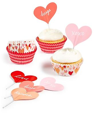 #ad Martha Stewart Collection Heart Cupcake Liners amp; Toppers New in Box 96 Pieces $6.21