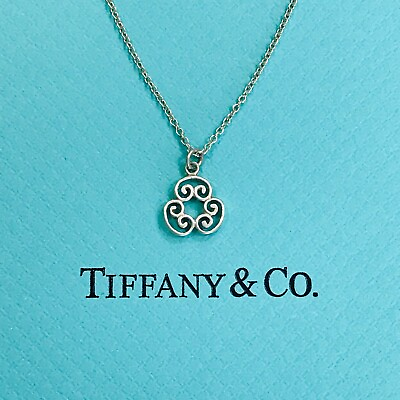 #ad Tiffany amp; Co. Venezia Goldoni Triplo Pendant Necklace Sz.S Sterling Silver 16” $250.00