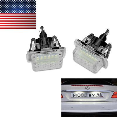 #ad Fit for Mercedes Benz W204 E250 C300 LED License Number Lights Lamps 2007 2012 $15.43