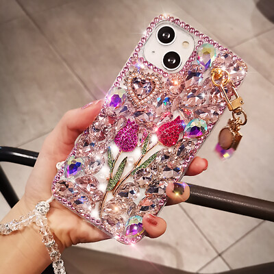 Bling Glitter Flower Diamond Case Cover For iPhone 14 Pro Max 13 12 11 XS XR 7 8 $12.99