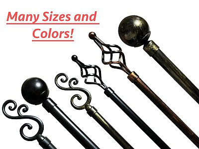 #ad Adjustable Curtain Rods 28quot; 120quot; inches Many Colors and Sizes Available $13.95