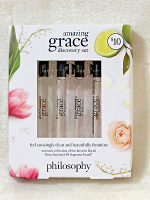 #ad PHILOSOPHY Discovery Gift Set of 4 Women#x27;s Perfume NIB Amazing Grace $14.95