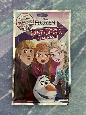 #ad 12 Pack Frozen Grab amp; Go Play Pack Anna Elsa Pink Cover Party Favor Stickers $16.00